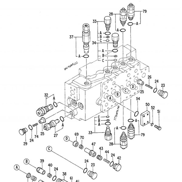 Hitachi EX300-2 hüdrauliline juhtklapp 4314749