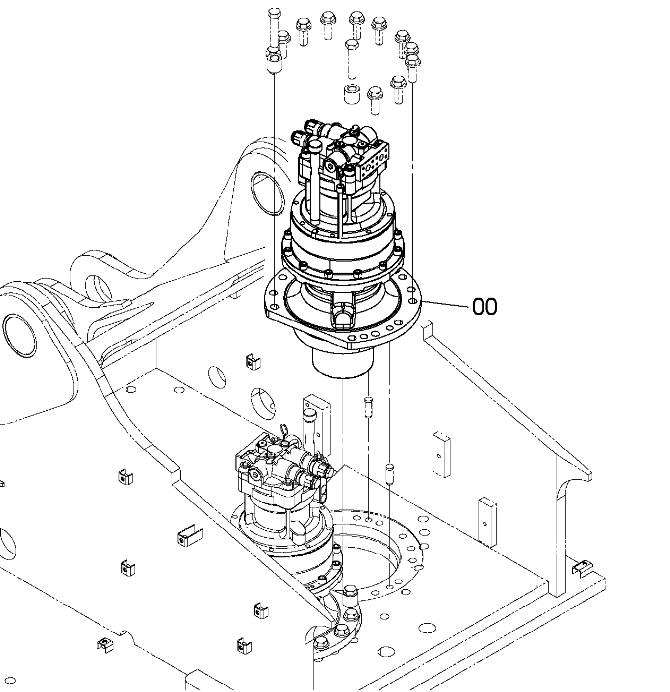 Hitachi ZX470LC-5G pöördeseade YB60000927 9301098